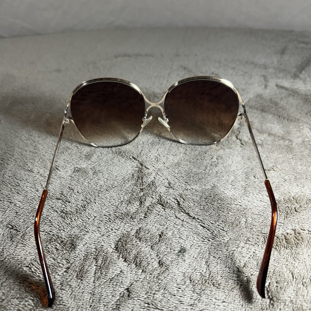 Cato Oversized Brown Gradient Sunglasses Women Gold Tone Fashion Shades - Picture 6 of 9